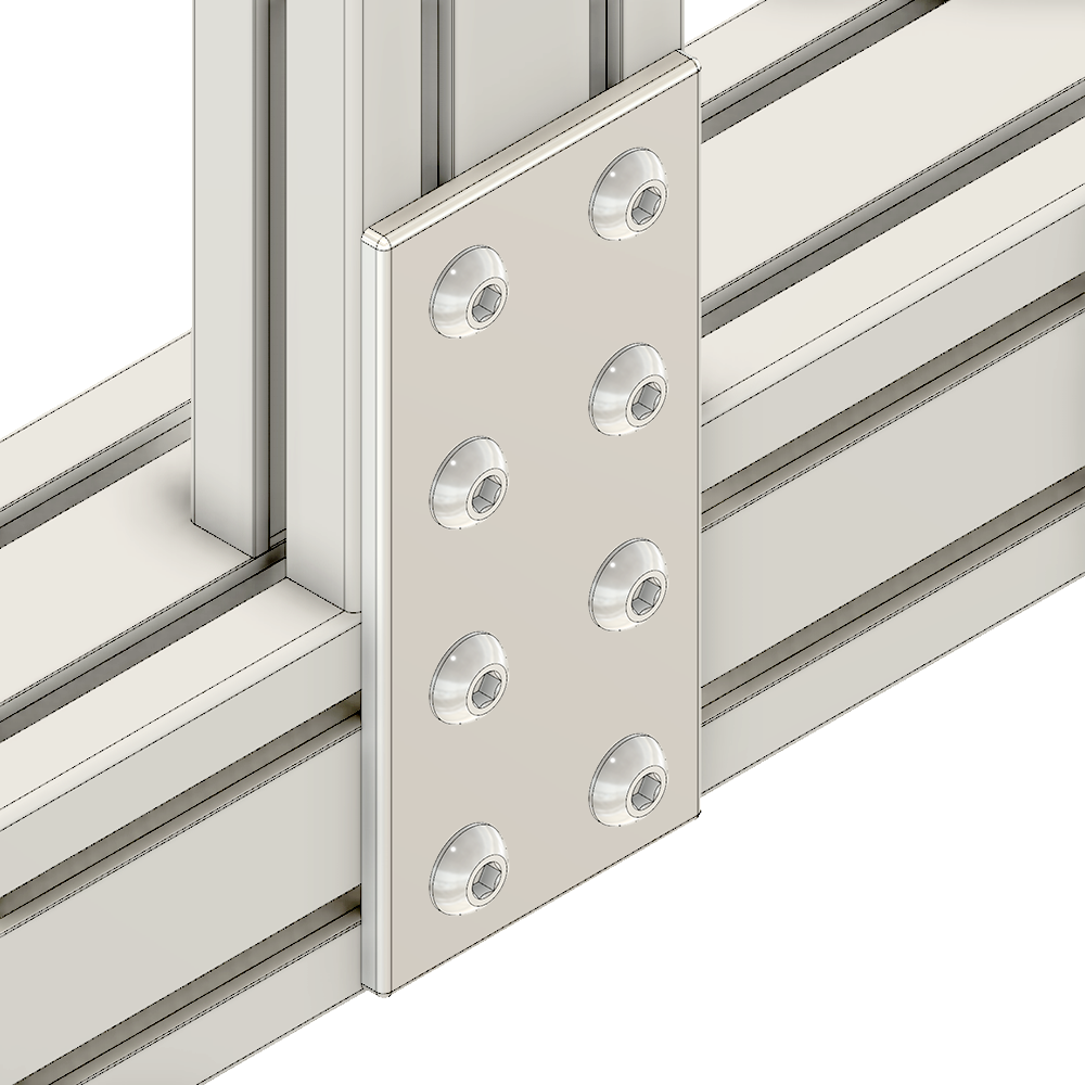 41-140-1 MODULAR SOLUTIONS ALUMINUM CONNECTING PLATE<br>90MM X 180MM FLAT W/HARDWARE